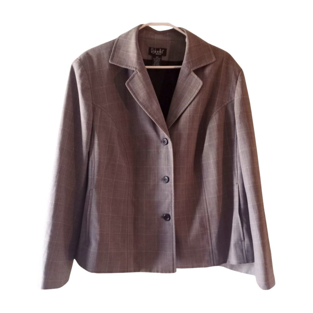 Women's 16W Rafaella Woman Plaid Blazer Suit Jacket